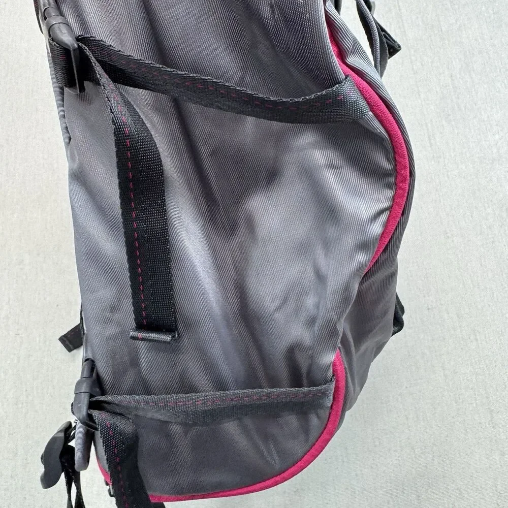 The North Face Gray Pink Daypack Backpack Laptop Hiking School Travel Unisex